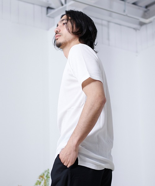 SILVER BULLET（シルバーバレット）の「『SILVER BULLET SELECT AP/シルバーバレットセレクト』クルーネック ワッフルトール半袖Tシャツ【gb】（Tシャツ/カットソー・メンズ・グレー/オフホワイト/ブラック・M/L/LL）」の5枚目の写真