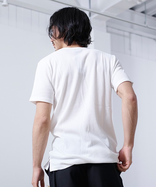 SILVER BULLET（シルバーバレット）の「『SILVER BULLET SELECT AP/シルバーバレットセレクト』クルーネック ワッフルトール半袖Tシャツ【gb】（Tシャツ/カットソー・メンズ・グレー/オフホワイト/ブラック・M/L/LL）」の6枚目の写真