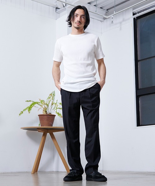 SILVER BULLET（シルバーバレット）の「『SILVER BULLET SELECT AP/シルバーバレットセレクト』クルーネック ワッフルトール半袖Tシャツ【gb】（Tシャツ/カットソー・メンズ・グレー/オフホワイト/ブラック・M/L/LL）」の8枚目の写真