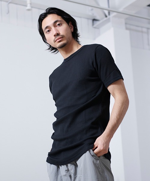 SILVER BULLET（シルバーバレット）の「『SILVER BULLET SELECT AP/シルバーバレットセレクト』クルーネック ワッフルトール半袖Tシャツ【gb】（Tシャツ/カットソー・メンズ・グレー/オフホワイト/ブラック・M/L/LL）」の11枚目の写真