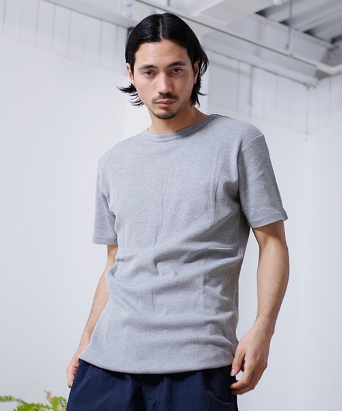 SILVER BULLET（シルバーバレット）の「『SILVER BULLET SELECT AP/シルバーバレットセレクト』クルーネック ワッフルトール半袖Tシャツ【gb】（Tシャツ/カットソー・メンズ・グレー/オフホワイト/ブラック・M/L/LL）」の16枚目の写真