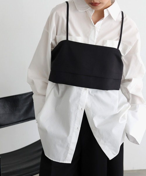 hellam（へラム）の「バックボタンビスチェ（ベスト・レディース・グレー/ブラック・FREE）」の6枚目の写真