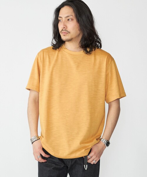 SHIPS(シップス)の「SHIPS: リネン ライク スラブ ショートスリーブ Tシャツ(Tシャツ/カットソー・メンズ・ロイヤルブルー/マスタード/ライトグレー/ホワイト・SMALL/X-LARGE/LARGE/MEDIUM)」の4枚目の写真