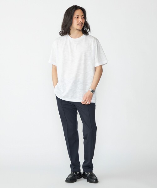 SHIPS(シップス)の「SHIPS: リネン ライク スラブ ショートスリーブ Tシャツ(Tシャツ/カットソー・メンズ・ロイヤルブルー/マスタード/ライトグレー/ホワイト・SMALL/X-LARGE/LARGE/MEDIUM)」の5枚目の写真