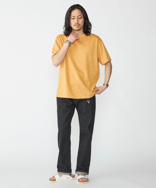 SHIPS(シップス)の「SHIPS: リネン ライク スラブ ショートスリーブ Tシャツ(Tシャツ/カットソー・メンズ・ロイヤルブルー/マスタード/ライトグレー/ホワイト・SMALL/X-LARGE/LARGE/MEDIUM)」の7枚目の写真