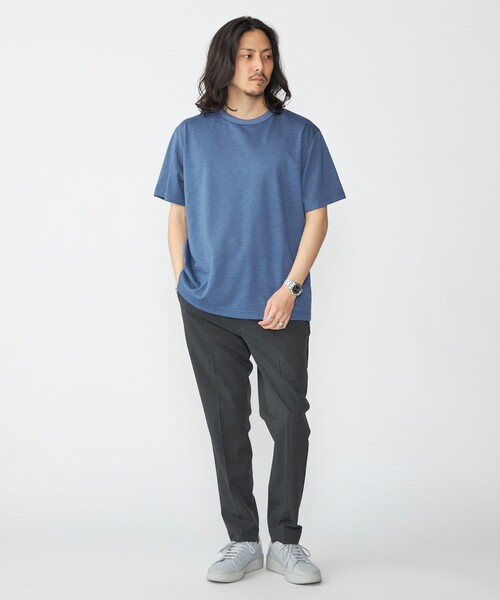 SHIPS(シップス)の「SHIPS: リネン ライク スラブ ショートスリーブ Tシャツ(Tシャツ/カットソー・メンズ・ロイヤルブルー/マスタード/ライトグレー/ホワイト・SMALL/X-LARGE/LARGE/MEDIUM)」の8枚目の写真