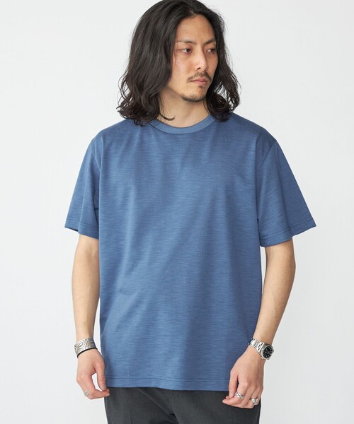 SHIPS(シップス)の「SHIPS: リネン ライク スラブ ショートスリーブ Tシャツ(Tシャツ/カットソー・メンズ・ロイヤルブルー/マスタード/ライトグレー/ホワイト・SMALL/X-LARGE/LARGE/MEDIUM)」の12枚目の写真