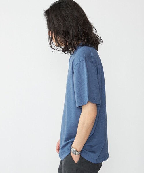 SHIPS(シップス)の「SHIPS: リネン ライク スラブ ショートスリーブ Tシャツ(Tシャツ/カットソー・メンズ・ロイヤルブルー/マスタード/ライトグレー/ホワイト・SMALL/X-LARGE/LARGE/MEDIUM)」の13枚目の写真