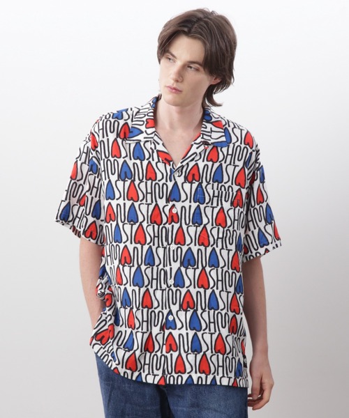 MANASTASH(マナスタッシュ)の「MANASTASH/マナスタッシュ GAUZE MANALOHA SHIRT/ガーゼ マナロハシャツ(シャツ/ブラウス・メンズ・ブラック/レッド・XL/L/M/S)」の2枚目の写真