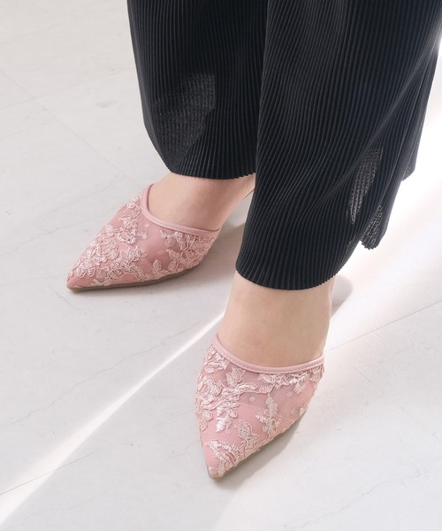 AmiAmi（アミアミ）の「【2026新カラー登場！】ポインテッドトゥセパレートチュールパンプス /オケージョン（パンプス・レディース・ライトグレー/ブラック/アイボリー/ベージュ/ブラック系その他/ベージュ系その他/ピンク/ライトブルーグレー/ブラック系その他3/シルバー系その他/ゴールド系その他/ブラック系その他2・L/LL/M/S）」の10枚目の写真