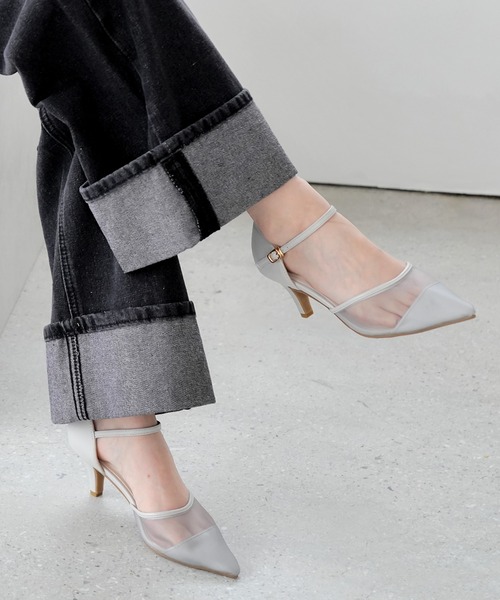 AmiAmi（アミアミ）の「【2026新カラー登場！】ポインテッドトゥセパレートチュールパンプス /オケージョン（パンプス・レディース・ライトグレー/ブラック/アイボリー/ベージュ/ブラック系その他/ベージュ系その他/ピンク/ライトブルーグレー/ブラック系その他3/シルバー系その他/ゴールド系その他/ブラック系その他2・L/LL/M/S）」の7枚目の写真