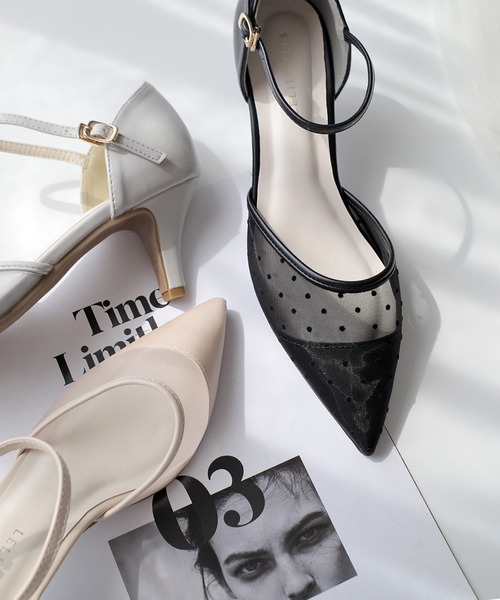 AmiAmi（アミアミ）の「【2026新カラー登場！】ポインテッドトゥセパレートチュールパンプス /オケージョン（パンプス・レディース・ライトグレー/ブラック/アイボリー/ベージュ/ブラック系その他/ベージュ系その他/ピンク/ライトブルーグレー/ブラック系その他3/シルバー系その他/ゴールド系その他/ブラック系その他2・L/LL/M/S）」の17枚目の写真