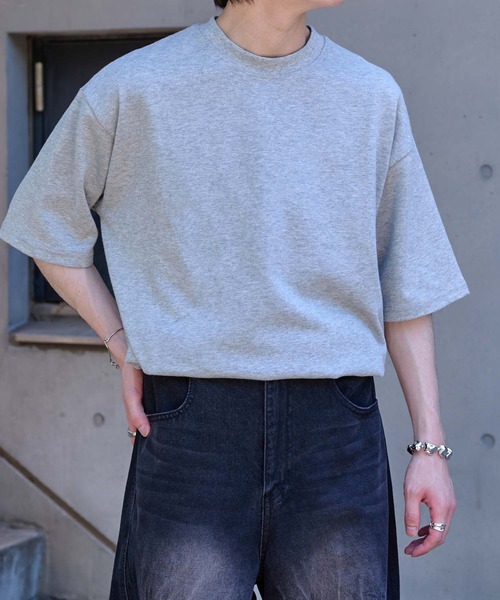 epnok(エプノック)の「ベーシックルーズ半袖Tee(Tシャツ/カットソー・メンズ・オフホワイト/グレー/ブラック・SMALL/MEDIUM/LARGE)」の3枚目の写真
