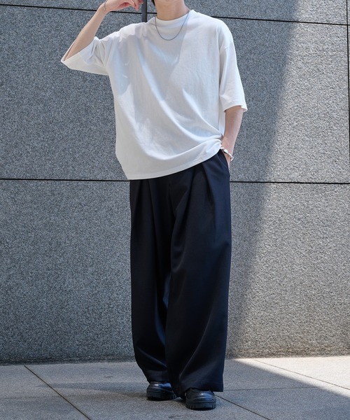 epnok(エプノック)の「ベーシックルーズ半袖Tee(Tシャツ/カットソー・メンズ・オフホワイト/グレー/ブラック・SMALL/MEDIUM/LARGE)」の19枚目の写真