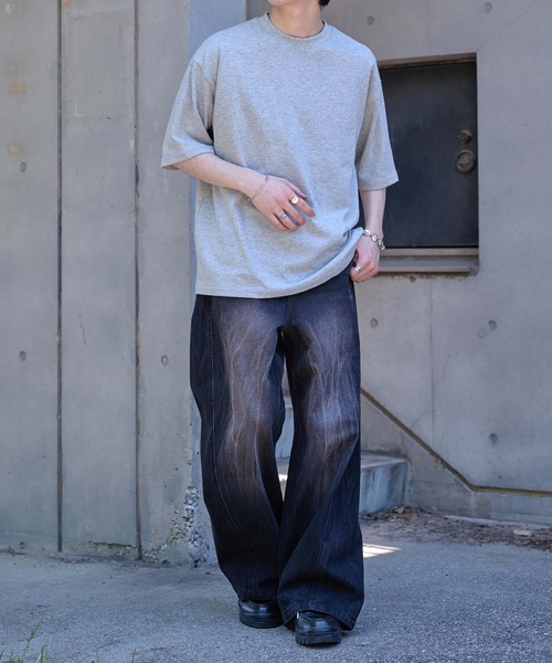epnok(エプノック)の「ベーシックルーズ半袖Tee(Tシャツ/カットソー・メンズ・オフホワイト/グレー/ブラック・SMALL/MEDIUM/LARGE)」の11枚目の写真