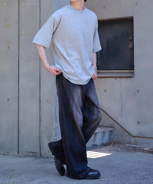 epnok(エプノック)の「ベーシックルーズ半袖Tee(Tシャツ/カットソー・メンズ・オフホワイト/グレー/ブラック・SMALL/MEDIUM/LARGE)」の14枚目の写真