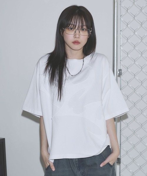 MSG(エムエスジー)の「ヴィンテージライクアップリケロゴパッチTシャツ【UNISEX】(Tシャツ/カットソー・メンズ・ブラック/ホワイト/グレー系/ブラック系・S/M/L/XL)」の8枚目の写真