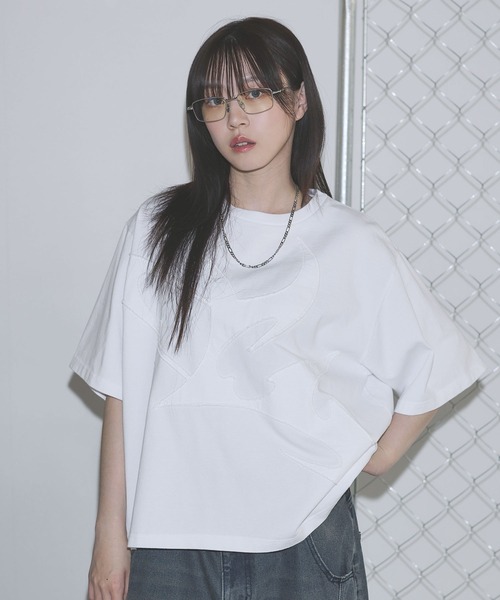 MSG(エムエスジー)の「ヴィンテージライクアップリケロゴパッチTシャツ【UNISEX】(Tシャツ/カットソー・メンズ・ブラック/ホワイト/グレー系/ブラック系・S/M/L/XL)」の9枚目の写真