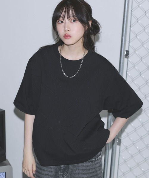 MSG(エムエスジー)の「ヴィンテージライクアップリケロゴパッチTシャツ【UNISEX】(Tシャツ/カットソー・メンズ・ブラック/ホワイト/グレー系/ブラック系・S/M/L/XL)」の11枚目の写真