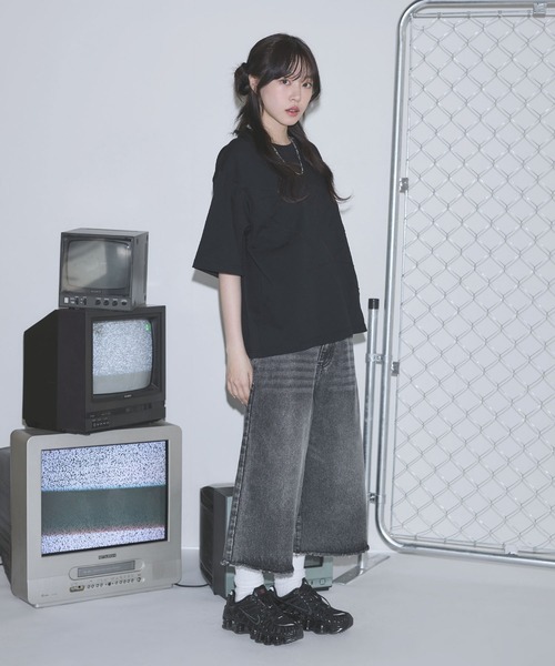MSG(エムエスジー)の「ヴィンテージライクアップリケロゴパッチTシャツ【UNISEX】(Tシャツ/カットソー・メンズ・ブラック/ホワイト/グレー系/ブラック系・S/M/L/XL)」の17枚目の写真