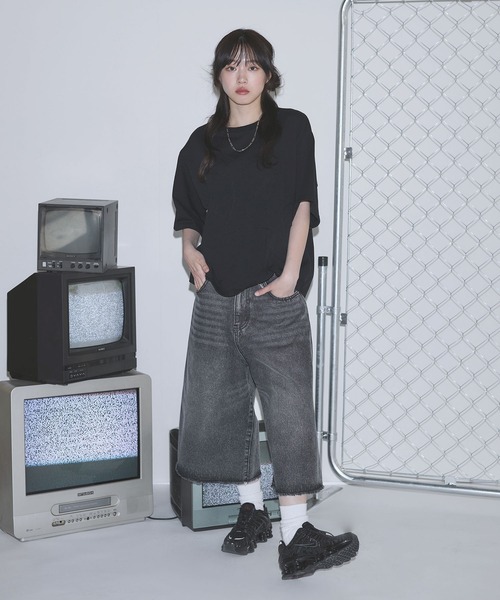 MSG(エムエスジー)の「ヴィンテージライクアップリケロゴパッチTシャツ【UNISEX】(Tシャツ/カットソー・メンズ・ブラック/ホワイト/グレー系/ブラック系・S/M/L/XL)」の18枚目の写真