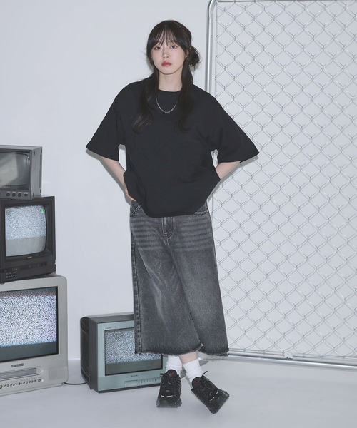 MSG(エムエスジー)の「ヴィンテージライクアップリケロゴパッチTシャツ【UNISEX】(Tシャツ/カットソー・メンズ・ブラック/ホワイト/グレー系/ブラック系・S/M/L/XL)」の19枚目の写真