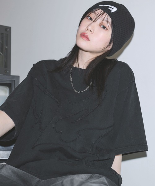 MSG(エムエスジー)の「ヴィンテージライクアップリケロゴパッチTシャツ【UNISEX】(Tシャツ/カットソー・メンズ・ブラック/ホワイト/グレー系/ブラック系・S/M/L/XL)」の20枚目の写真