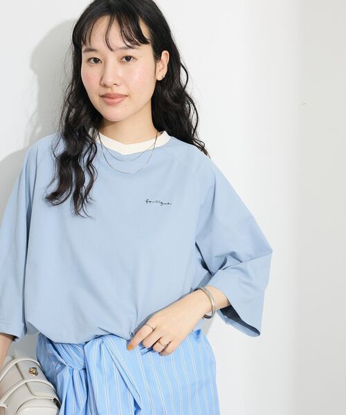 CRAFT STANDARD BOUTIQUE（クラフトスタンダードブティック）の「接触冷感/UVカット/速乾性 H/S ゲームTEE【ユニセックス】（Tシャツ/カットソー・レディース・アイボリー/ブラック/ブルーグレー/オフホワイト/オレンジ・S/M/L）」の5枚目の写真