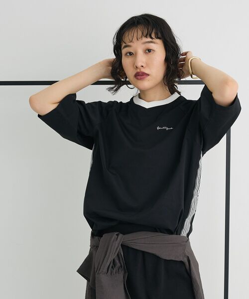 CRAFT STANDARD BOUTIQUE（クラフトスタンダードブティック）の「接触冷感/UVカット/速乾性 H/S ゲームTEE【ユニセックス】（Tシャツ/カットソー・レディース・アイボリー/ブラック/ブルーグレー/オフホワイト/オレンジ・S/M/L）」の4枚目の写真