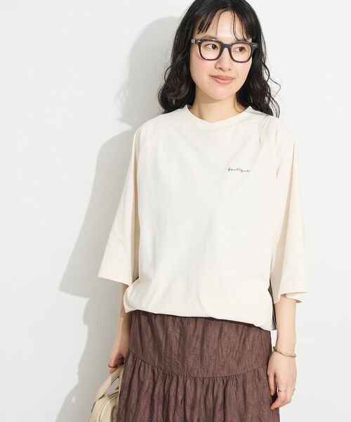 CRAFT STANDARD BOUTIQUE（クラフトスタンダードブティック）の「接触冷感/UVカット/速乾性 H/S ゲームTEE【ユニセックス】（Tシャツ/カットソー・レディース・アイボリー/ブラック/ブルーグレー/オフホワイト/オレンジ・S/M/L）」の7枚目の写真