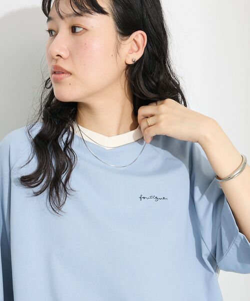 CRAFT STANDARD BOUTIQUE（クラフトスタンダードブティック）の「接触冷感/UVカット/速乾性 H/S ゲームTEE【ユニセックス】（Tシャツ/カットソー・レディース・アイボリー/ブラック/ブルーグレー/オフホワイト/オレンジ・S/M/L）」の9枚目の写真