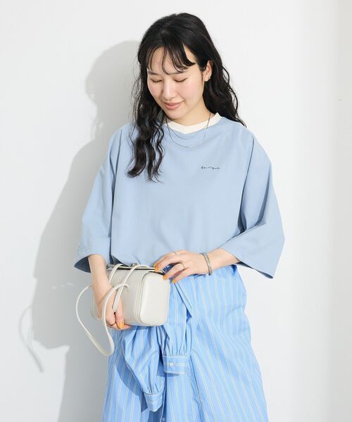 CRAFT STANDARD BOUTIQUE（クラフトスタンダードブティック）の「接触冷感/UVカット/速乾性 H/S ゲームTEE【ユニセックス】（Tシャツ/カットソー・レディース・アイボリー/ブラック/ブルーグレー/オフホワイト/オレンジ・S/M/L）」の10枚目の写真