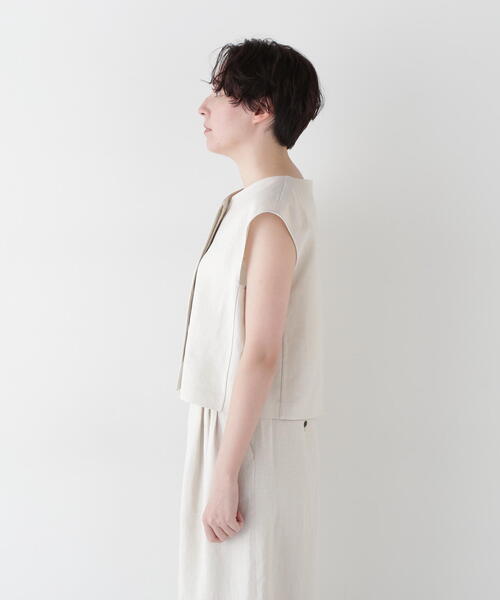 human woman(ヒューマンウーマン)の「◆【WEB・一部店舗限定】リネンボックスブラウス(シャツ/ブラウス・レディース・ホワイト系その他/ピンク・MEDIUM)」の14枚目の写真