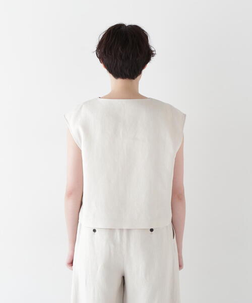 human woman(ヒューマンウーマン)の「◆【WEB・一部店舗限定】リネンボックスブラウス(シャツ/ブラウス・レディース・ホワイト系その他/ピンク・MEDIUM)」の15枚目の写真