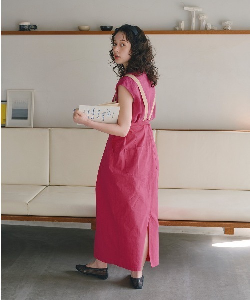 human woman(ヒューマンウーマン)の「◆【WEB・一部店舗限定】リネンボックスブラウス(シャツ/ブラウス・レディース・ホワイト系その他/ピンク・MEDIUM)」の5枚目の写真