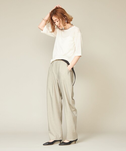 セール】＜conte＞クルーネック ニットTシャツ（ベスト）｜conte