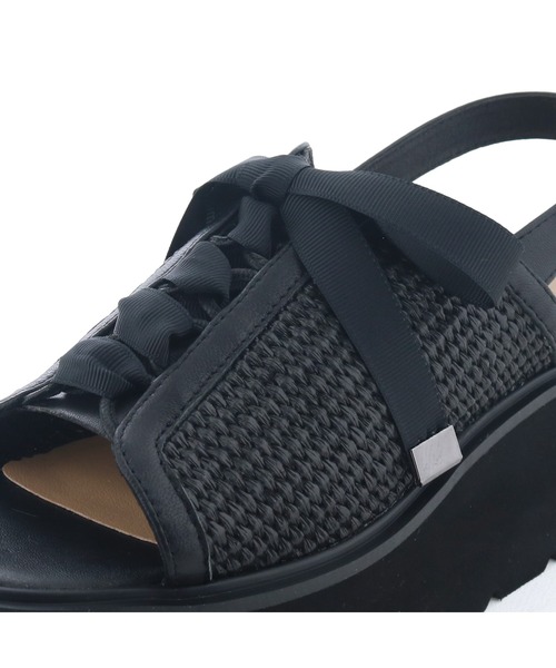あしながおじさん(アシナガオジサン)の「軽量|厚底リボンサンダル 7210145(サンダル・レディース・ブラック/プラチナム・22.5cm/23cm/23.5cm/24cm/24.5cm)」の13枚目の写真