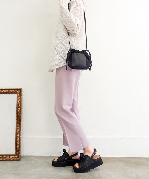 あしながおじさん(アシナガオジサン)の「軽量|厚底リボンサンダル 7210145(サンダル・レディース・ブラック/プラチナム・22.5cm/23cm/23.5cm/24cm/24.5cm)」の10枚目の写真