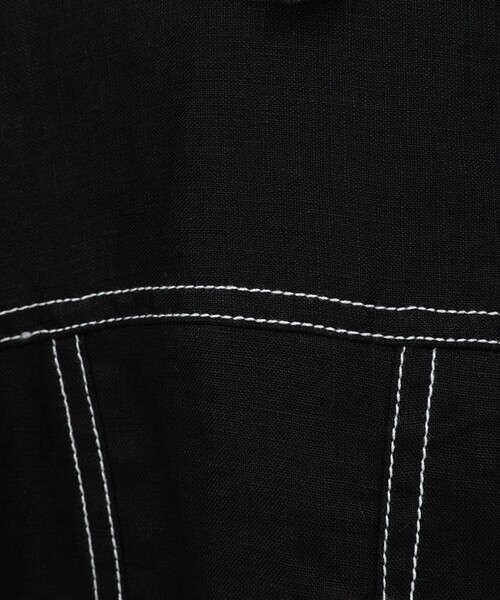 CLANE（クラネ）の「【CLANE/クラネ】LINEN SHIRT JACKET/リネンショートジャケット（ブルゾン・レディース・ブラック/イエロー・1）」の15枚目の写真