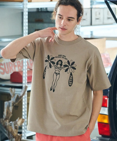 UN-FILLED（アンフィルド）の「mt9705- GERBERA GRID GIRL HEAVY WEIGHT T-SHIRT Tシャツ（Tシャツ/カットソー・メンズ・ホワイト/サンドベージュ・M/L/XL）」の10枚目の写真