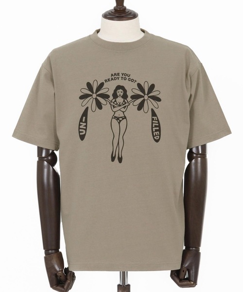 UN-FILLED（アンフィルド）の「mt9705- GERBERA GRID GIRL HEAVY WEIGHT T-SHIRT Tシャツ（Tシャツ/カットソー・メンズ・ホワイト/サンドベージュ・M/L/XL）」の13枚目の写真