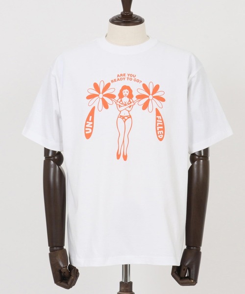 UN-FILLED（アンフィルド）の「mt9705- GERBERA GRID GIRL HEAVY WEIGHT T-SHIRT Tシャツ（Tシャツ/カットソー・メンズ・ホワイト/サンドベージュ・M/L/XL）」の15枚目の写真
