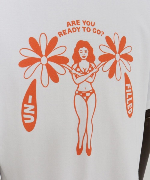 UN-FILLED（アンフィルド）の「mt9705- GERBERA GRID GIRL HEAVY WEIGHT T-SHIRT Tシャツ（Tシャツ/カットソー・メンズ・ホワイト/サンドベージュ・M/L/XL）」の19枚目の写真