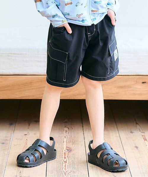 apres les cours(アプレレクール)の「【撥水加工】水陸両用カーゴハーフパンツ(その他パンツ・キッズ・ピンク/ミント/ブラック・90/100/110/80/120/130)」の2枚目の写真