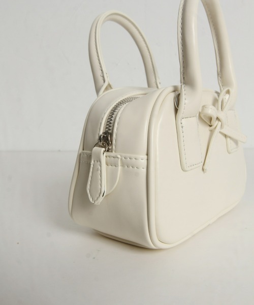 &. NOSTALGIA(アンドドットノスタルジア)の「【ZOZO限定】リボンハンドバッグ(ハンドバッグ・レディース・ホワイト/ブラック・FREE)」の14枚目の写真