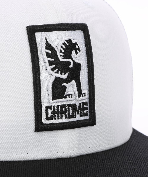 CHROME(クローム)の「CHROME/クローム キャップ MFLT 6 PANEL MESH CAP JP204WHWHBK(キャップ・メンズ・ホワイト×ブラック・FREE)」の6枚目の写真