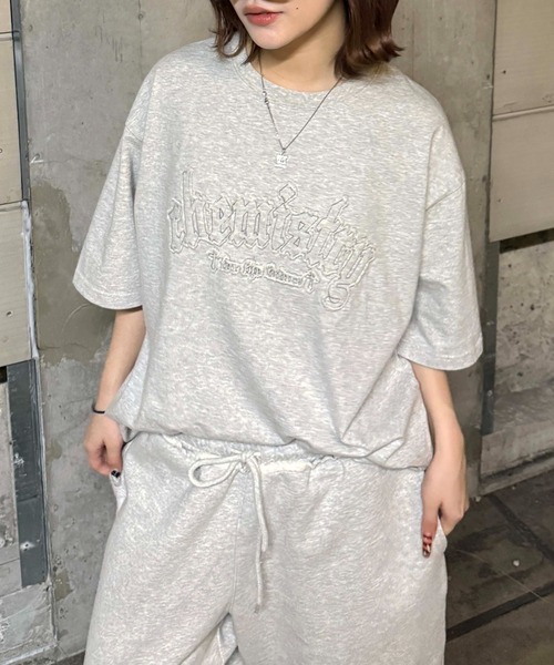 sedacle(セダクル)の「ピグメント加工Tシャツ 【SETUP着用可能】(Tシャツ/カットソー・レディース・チャコールグレー/杢グレー/ベージュ/ネイビー/ピンク/ボルドー・SMALL/MEDIUM/LARGE)」の2枚目の写真