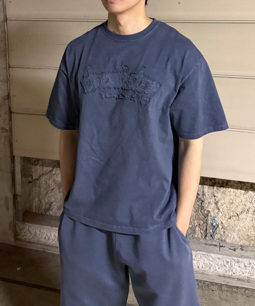 sedacle(セダクル)の「ピグメント加工Tシャツ 【SETUP着用可能】(Tシャツ/カットソー・レディース・チャコールグレー/杢グレー/ベージュ/ネイビー/ピンク/ボルドー・SMALL/MEDIUM/LARGE)」の4枚目の写真