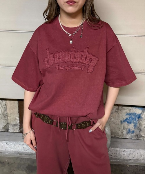 sedacle(セダクル)の「ピグメント加工Tシャツ 【SETUP着用可能】(Tシャツ/カットソー・レディース・チャコールグレー/杢グレー/ベージュ/ネイビー/ピンク/ボルドー・SMALL/MEDIUM/LARGE)」の6枚目の写真