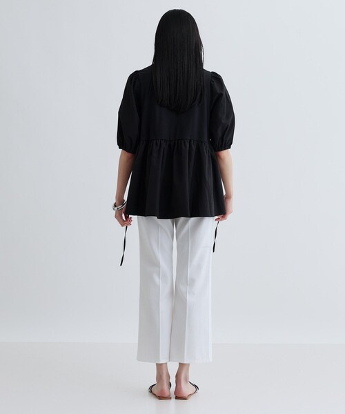 GALLEST（ギャレスト）の「ハートネックペプラムカットソー（Tシャツ/カットソー・レディース・ホワイト/ブラック/ライトブルー・38）」の6枚目の写真